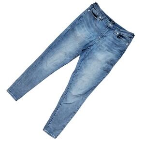 True Religion Jennie Curvy Mid Rise Super Skinny Jeans Blue Size 32 Stretch